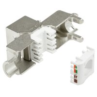 LogiLink Keystone Modul Kat.6A, Klasse EA, geschirmt, grau