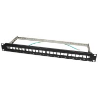 LogiLink 19" Keystone Patch Panel, geschirmt, lichtgrau