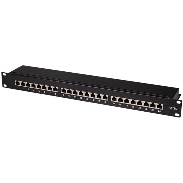 LogiLink Panneau de brassage 19 Cat.6A, 24 ports, 1 U
