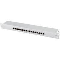 LogiLink 19" Patch Panel Kat.6A, 24 Port, schwarz, 1HE