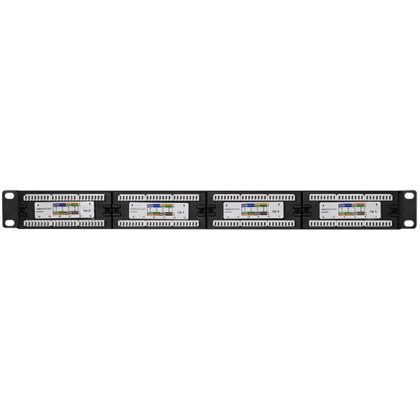 LogiLink 19" Patch Panel Kat.6, 24 Port, schwarz, 1HE