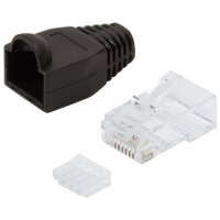 LogiLink RJ45 Stecker, Kat.6, ungeschirmt, schwarz