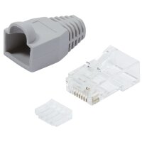 LogiLink RJ45 Stecker, Kat.6, ungeschirmt, schwarz