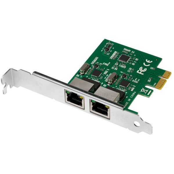 LogiLink PCI Gigabit Ethernet RJ45 Netzwerkadapter, 2-Port