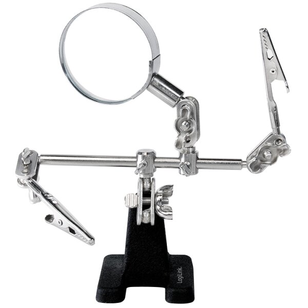 LogiLink Support de montage troisième main, avec loupe