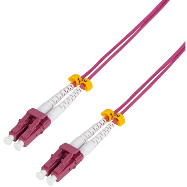 LogiLink LWL Patchkabel, LC-Duplex - LC-Duplex, OM4, 10,0 m