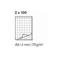 ELCO Bloc-notes quadrillé 4mm A5 74430.17 blanc,...