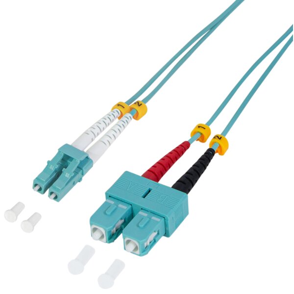 LogiLink LWL Patchkabel, LC-Duplex - SC-Duplex, OM3, 5,0 m