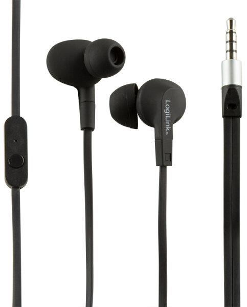 LogiLink In-Ear Headset, wassergeschützt, schwarz