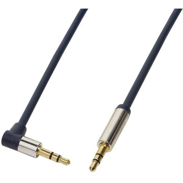 LogiLink Audiokabel, 2 x 3,5 mm Klinke, 1,5 m, gewinkelt