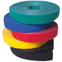 LogiLink Ruban auto-agrippant, 20 mm x 10 m, noir