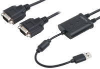 LogiLink Câble adaptateur USB 2.0 - 2 x RS232