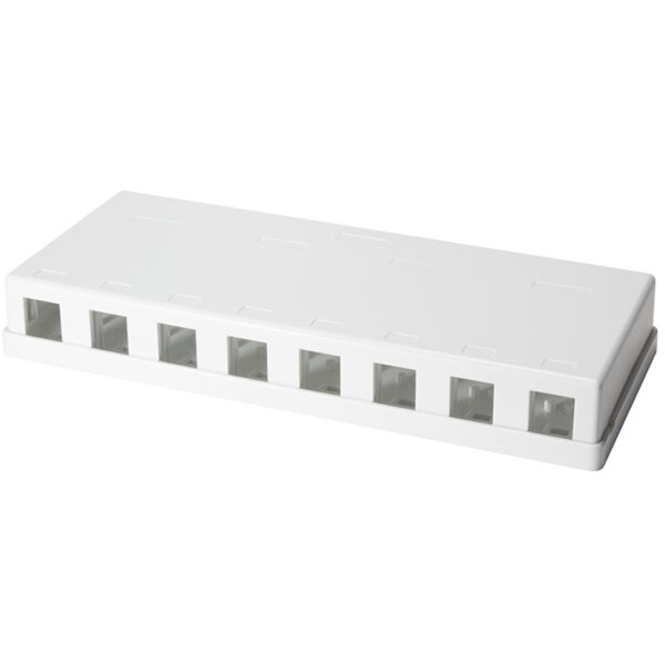 LogiLink Keystone Aufputz-Leergehäuse, ungeschirmt, 8-fach