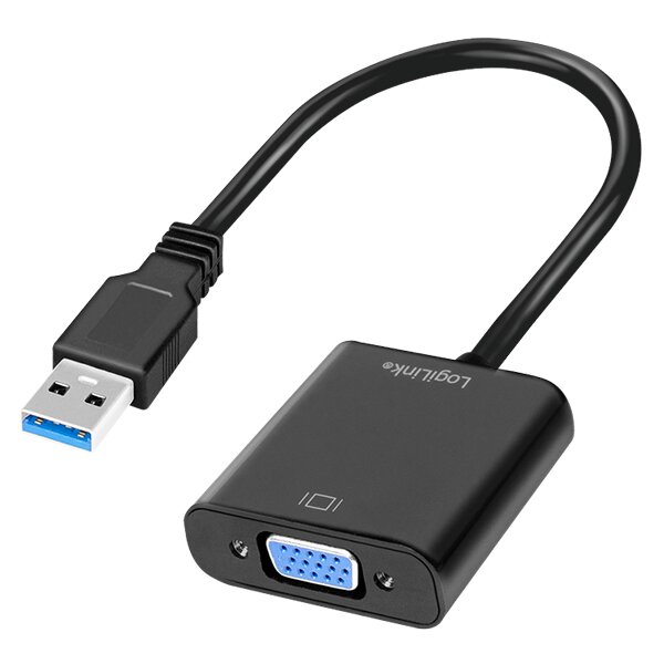 LogiLink USB 3.0 - VGA Grafikadapter, schwarz
