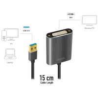 LogiLink USB 3.0 - DVI Grafikadapter, schwarz