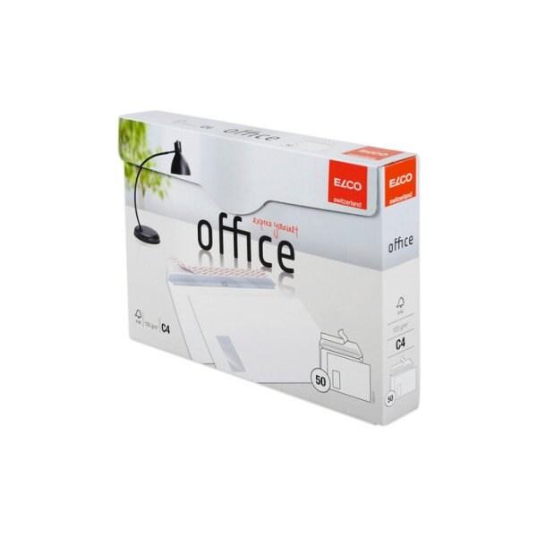 ELCO Enveloppe Office a/fenêtre C4 74523.12 120g, blanc 50 pcs.