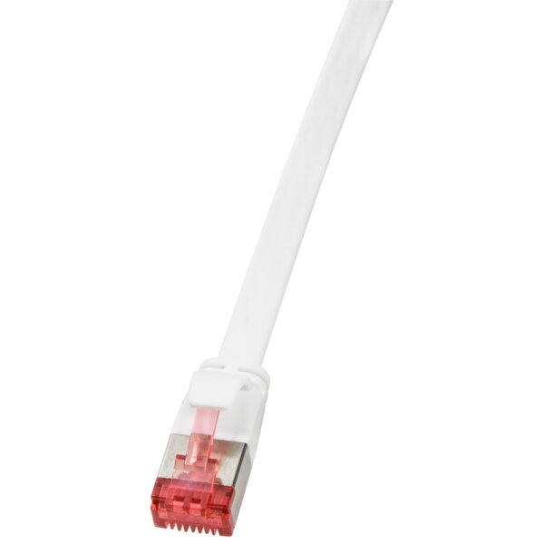 LogiLink U FTP Flach-Patchkabel, Kat. 6A, 2,0 m, weiss