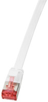 LogiLink Câble patch plat U/FTP, Cat.6A, 20,0 m, blanc