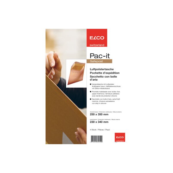 ELCO Enveloppe rembourrée 225x340mm 74552.92 brun 4 pcs.
