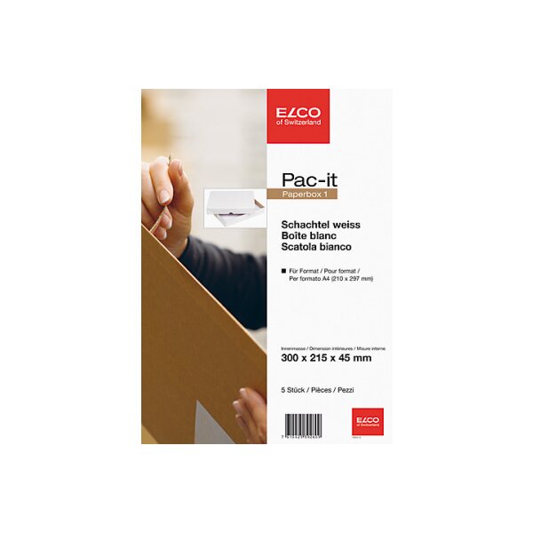 ELCO Paperbox Pac-it 300x220x45mm 74565.12 blanc 5 pcs.