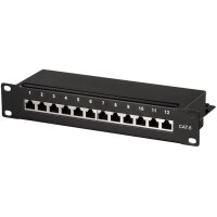 LogiLink 10" Patch Panel Kat. 6, geschirmt, 12 Port,...