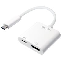 LogiLink Adaptateur de charge USB-C - HDMI, blanc