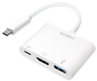 LogiLink Multiport Adapter, USB-C - HDMI, weiss