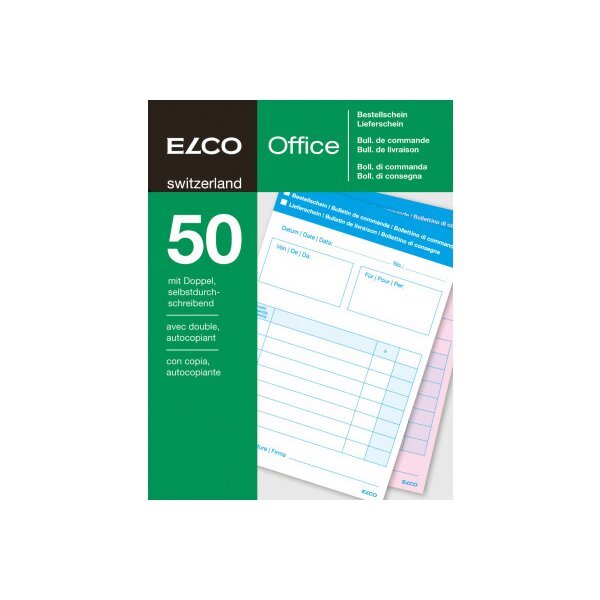 ELCO Bestellung/Lieferschein A6 74590.19 60g 50x2 Blatt