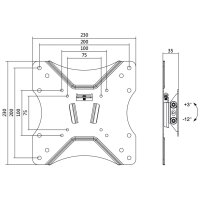 LogiLink Support mural pour téléviseur,...