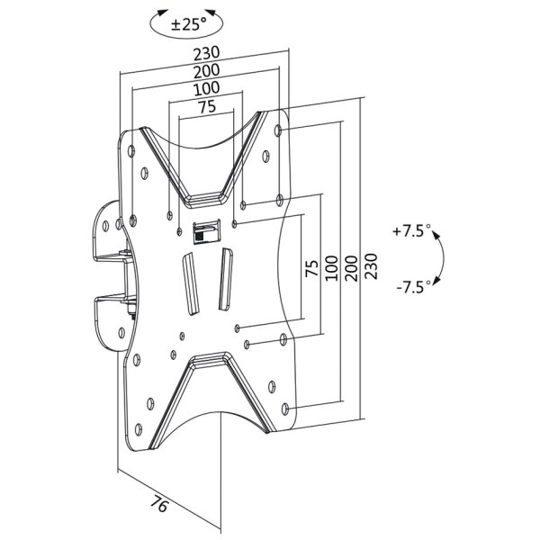 LogiLink TV-Wandhalterung Full Motion, für 58,42 - 106,68 cm