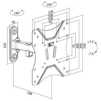 LogiLink TV-Wandhalterung Full Motion, für 58,42 - 106,68 cm