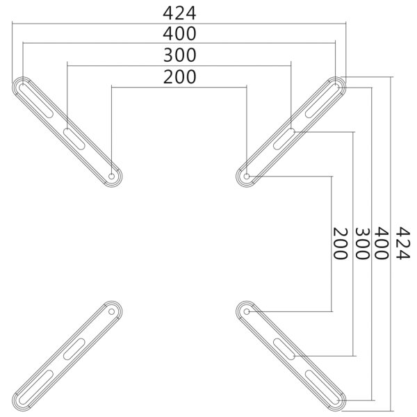 LogiLink VESA Adapter, f&uuml;r 81,28 - 139,7 cm (32" - 55")