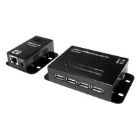 Logilink Set extenseur USB 2.0, avec 4 ports USB Hub, PoE