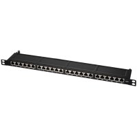 LogiLink 19" Patch Panel Kat.6, 24 Port, schwarz,...