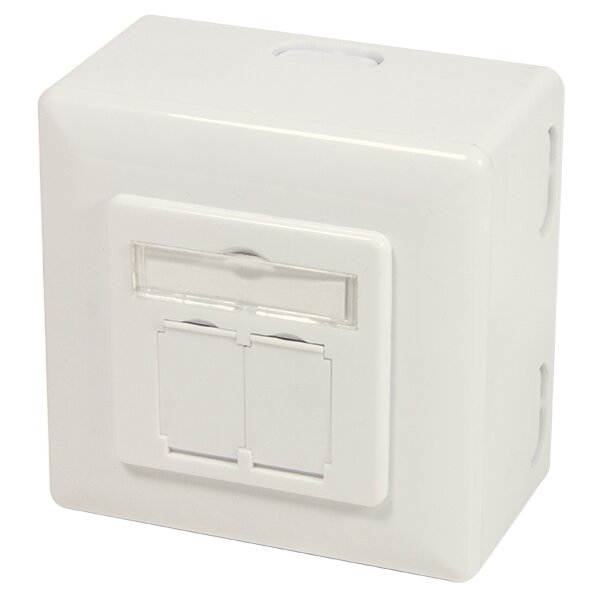 Logilink Boîte encastrée en saillie cat.6A, blanc pur