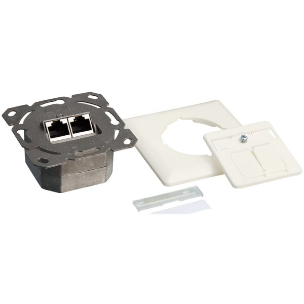 Logilink Boîte encastrée en saillie cat.6A, blanc pur