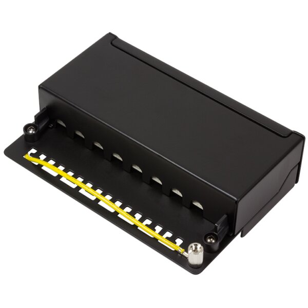 LogiLink Desktop Patch Panel Kat. 6A, 12-Ports, schwarz