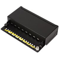 LogiLink Desktop Patch Panel Kat. 6A, 12-Ports, schwarz