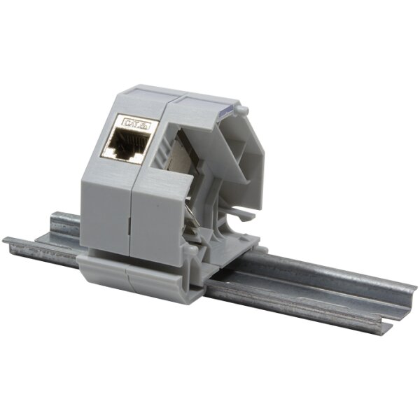 LogiLink Hutschienen-Adapter für 1 Keystone Modul, lichtgrau
