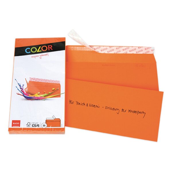 ELCO Enveloppe Office s/fen&ecirc;t. C5/6 74617.82 100g, orange 25 pcs.