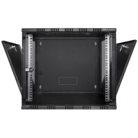 LogiLink 19" Wandverteiler, unmontiert, 15 HE, schwarz