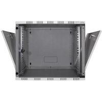 LogiLink 19" Wandverteiler, unmontiert, 15 HE, schwarz