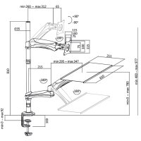 LogiLink Sitz-Steh Arbeitsplatz, für 1 Monitor, schwarz