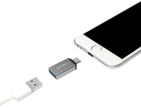 LogiLink Adaptateur USB, USB-C mâle - USB 3.0 femelle