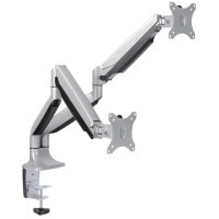 LogiLink Doppel-Monitorarm, Armlänge: 525 mm, silber