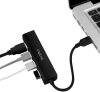 LogiLink Hub USB 3.0, 4 ports, boîtier en plastique, noir