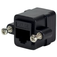 LogiLink Patchkabel-Verbinder mit Flansch, Kat.5e, schwarz