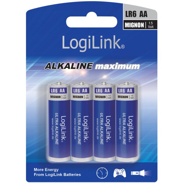 LogiLink Pile alcaline Ultra Power, Mignon (AA/LR6)