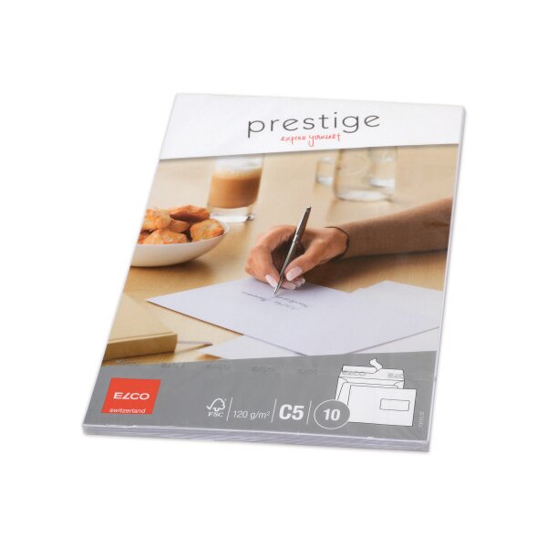 ELCO Envelope Prestige C5 73115.12 120g,blanc,fen&ecirc;t. dr. 10 pcs.