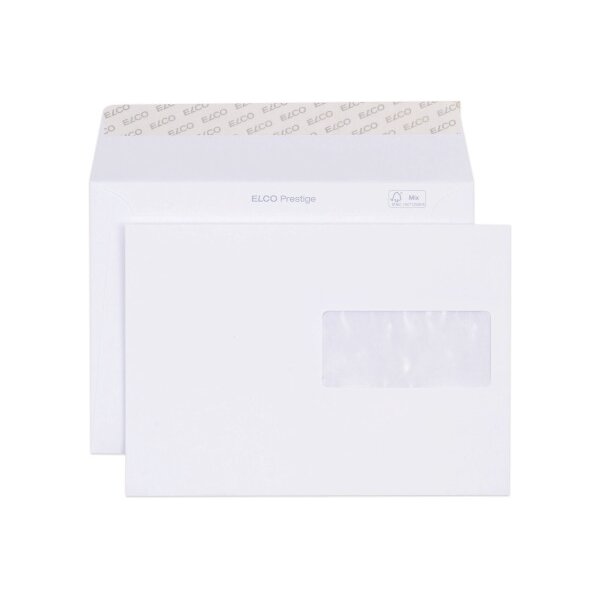 ELCO Envelope Prestige C5 73115.12 120g,blanc,fen&ecirc;t. dr. 10 pcs.